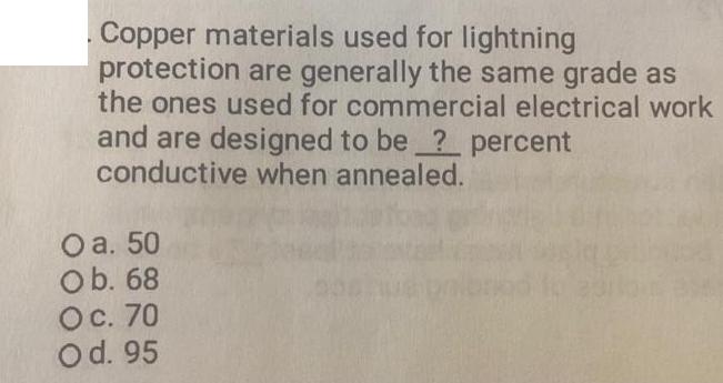 Copper materials used for lightning protection are generally the same grade as the ones used for commercial