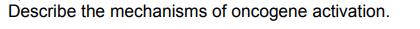 Describe the mechanisms of oncogene activation.