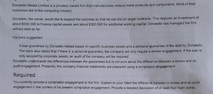 Donatello Metals Limited is a privately owned firm that manufactures various metal products and components.