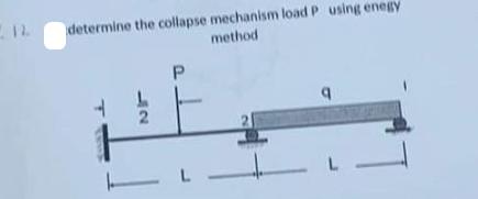 212 determine the collapse mechanism load Pusing enegy method T N2 P q