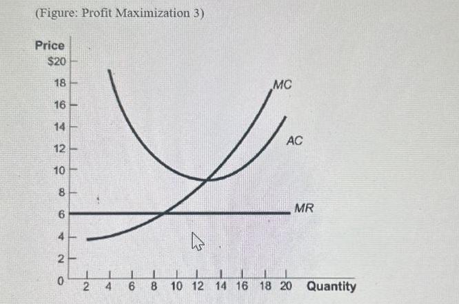 (Figure: Profit Maximization 3) Price $20 18 16 14 12 10 8 6 4 N 0 2 4 6 MC AC MR I L 8 10 12 14 16 18 20
