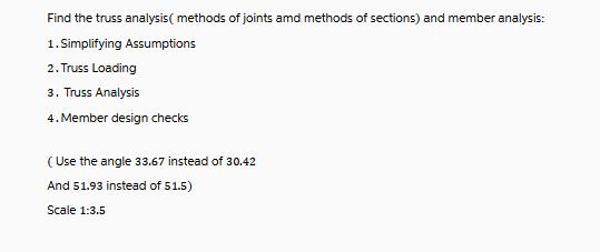 Find the truss analysis ( methods of joints amd methods of sections) and member analysis: 1. Simplifying