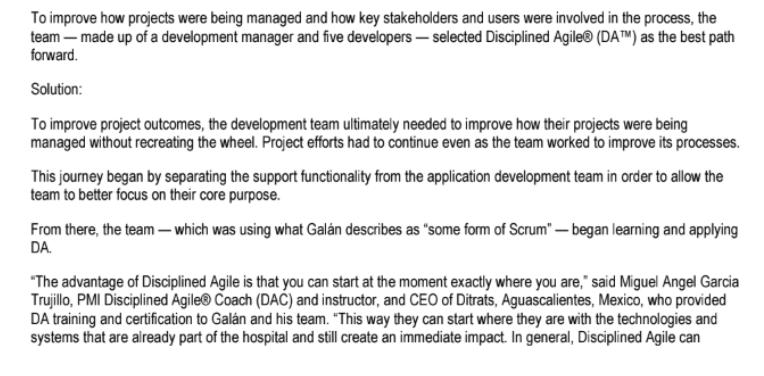 To improve how projects were being managed and how key stakeholders and users were involved in the process,