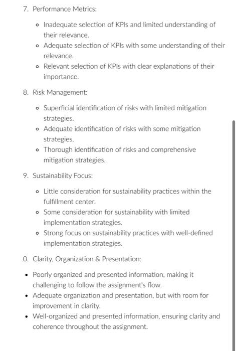 7. Performance Metrics: o Inadequate selection of KPIs and limited understanding of their relevance. 