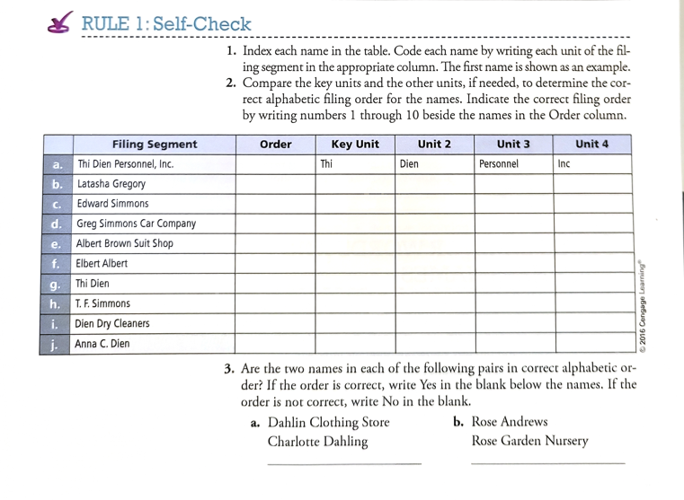 RULE 1: Self-Check Filing Segment a. b. Latasha Gregory Edward Simmons i. Thi Dien Personnel, Inc. C. d. Greg