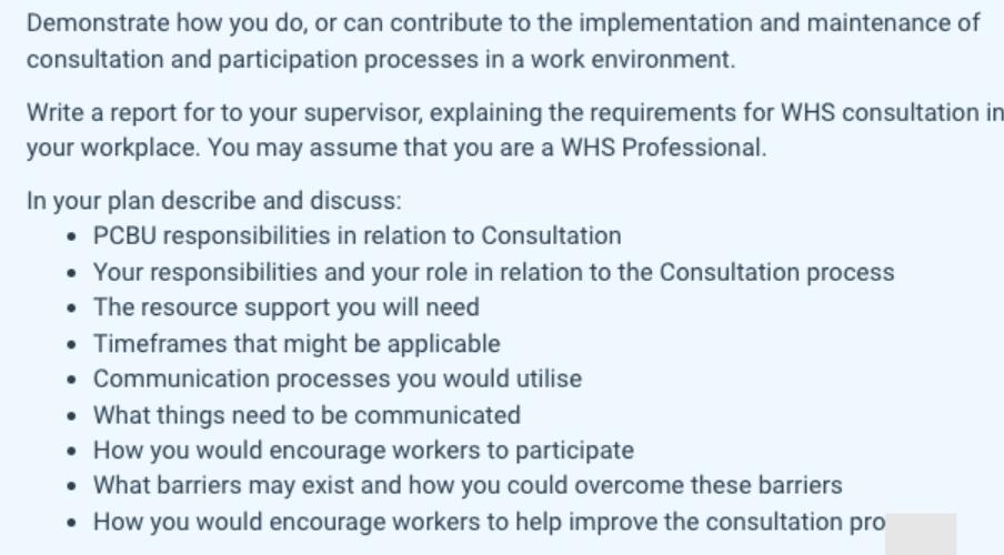 Demonstrate how you do, or can contribute to the implementation and maintenance of consultation and