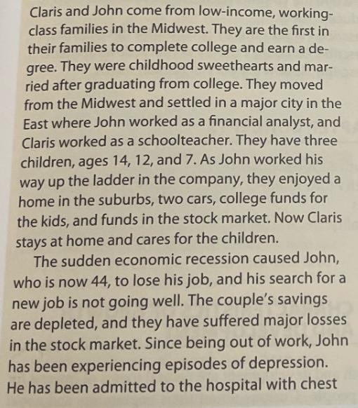 Claris and John come from low-income, working- class families in the Midwest. They are the first in their