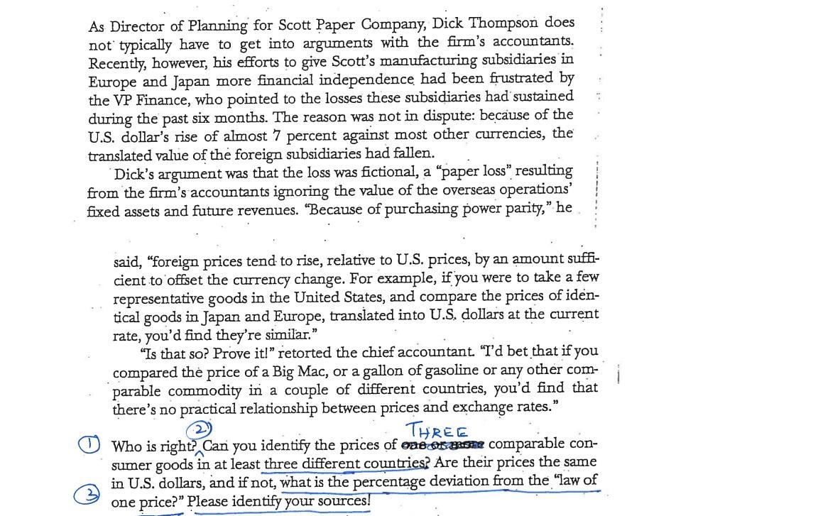 As Director of Planning for Scott Paper Company, Dick Thompson does not typically have to get into arguments