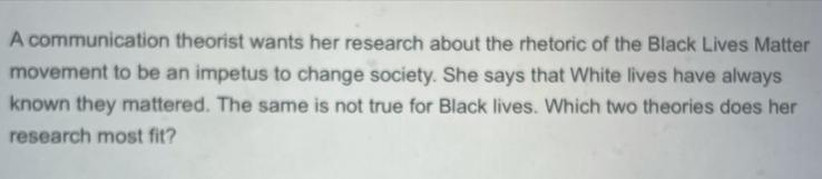 A communication theorist wants her research about the rhetoric of the Black Lives Matter movement to be an