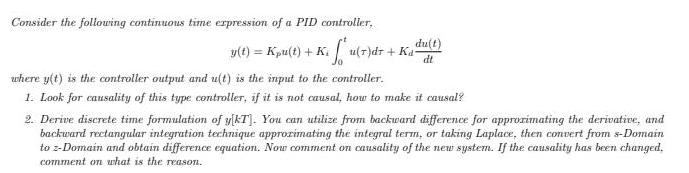 [Solved] Consider the following continuous time ex | SolutionInn