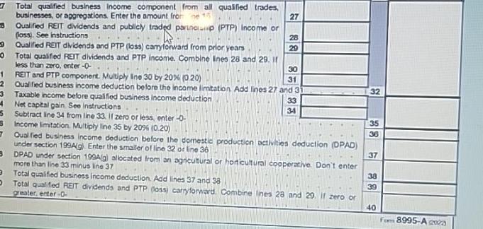 7 1 2 3 4 Total qualified business Income component from all qualified trades, businesses, or aggregations.