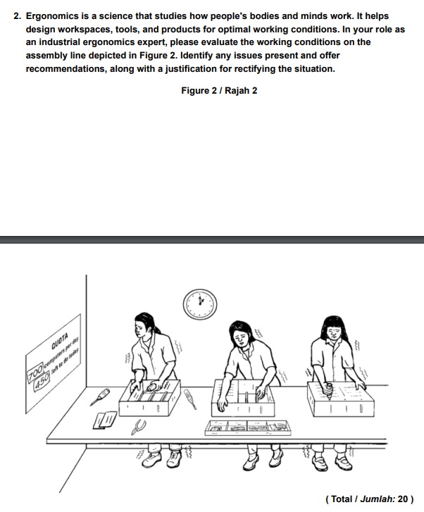 2. Ergonomics is a science that studies how people's bodies and minds work. It helps design workspaces,