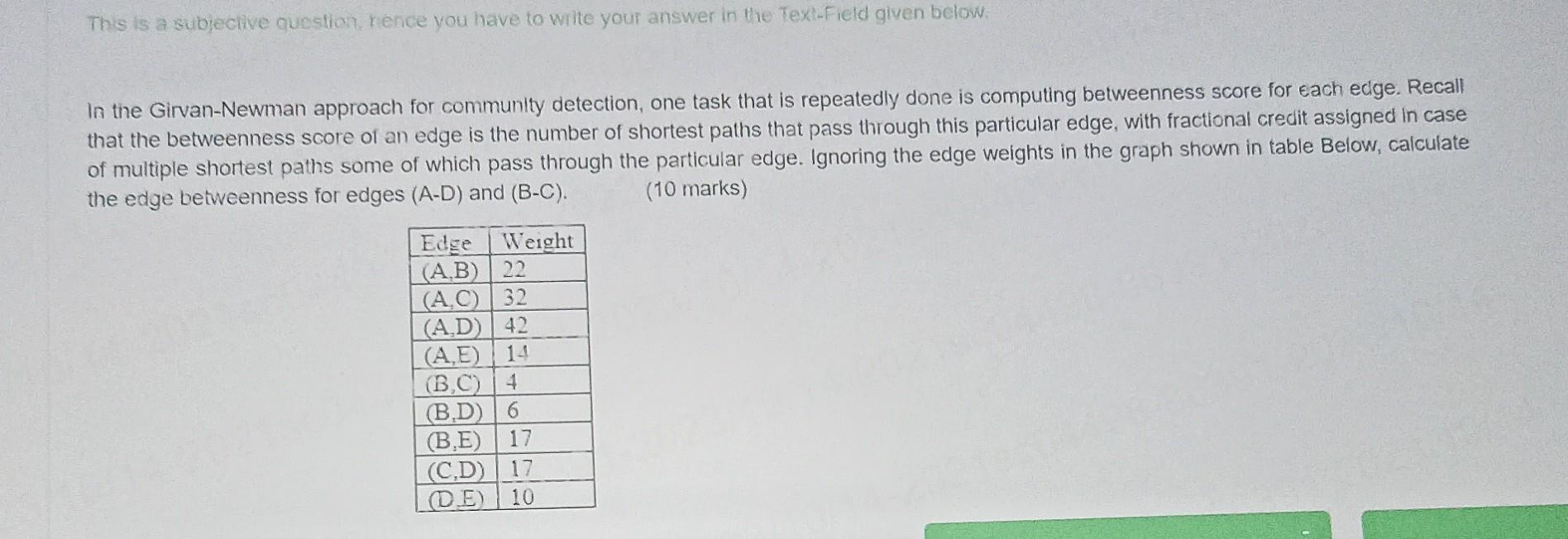 This is a subjective question, rence you have to write your answer in the Text-Field given below. In the