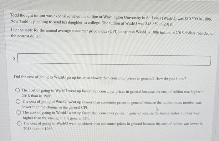 Todd thought tuition was expensive when his tuition at Washington University in St. Louis (WashU) was $10,500