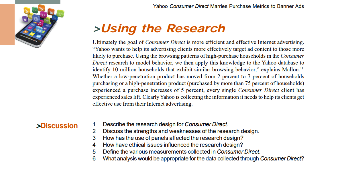 >Discussion >Using the Research Ultimately the goal of Consumer Direct is more efficient and effective