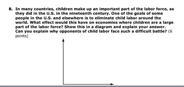 B. In many countries, children make up an important part of the labor force, as they did in the U.S. in the