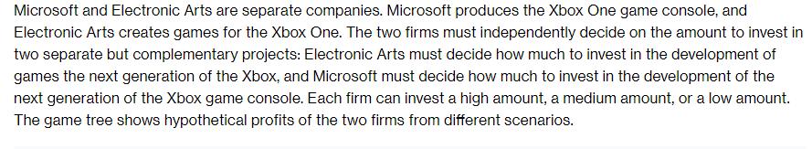 Microsoft and Electronic Arts are separate companies. Microsoft produces the Xbox One game console, and
