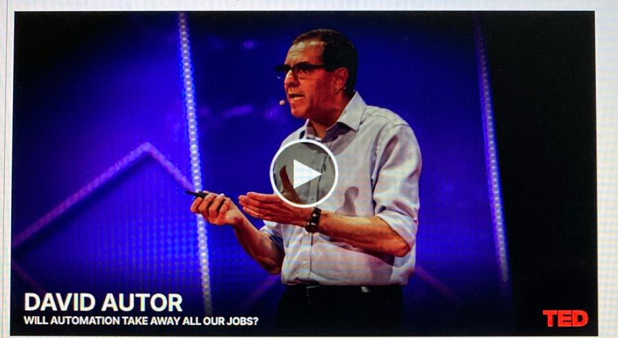 DAVID AUTOR WILL AUTOMATION TAKE AWAY ALL OUR JOBS? TED