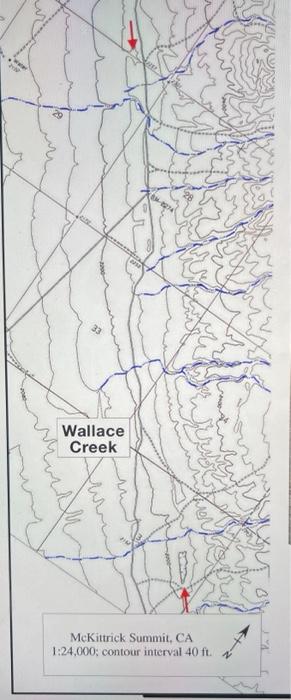 Wallace Creek  137   McKittrick Summit, CA 1:24,000; contour interval 40 ft.