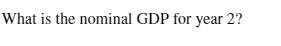 What is the nominal GDP for year 2?