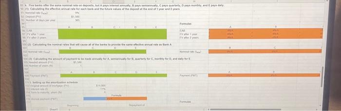 Five banks offer the same nominal rate on depoats, but A pays interest annualy, pays setauay, C pays