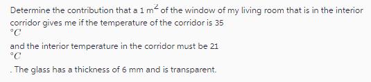 Determine the contribution that a 1 m of the window of my living room that is in the interior corridor gives