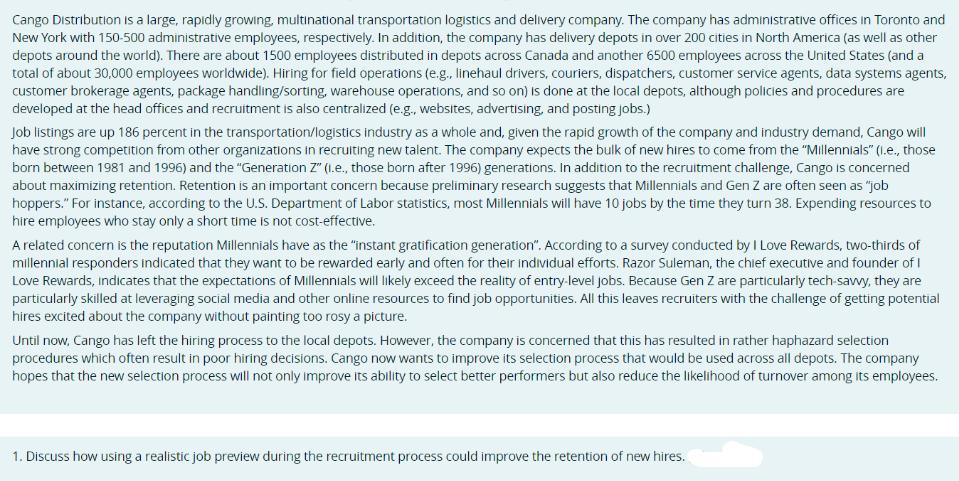 Cango Distribution is a large, rapidly growing, multinational transportation logistics and delivery company.