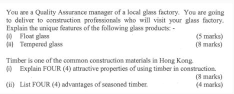 You are a Quality Assurance manager of a local glass factory. You are going to deliver to construction