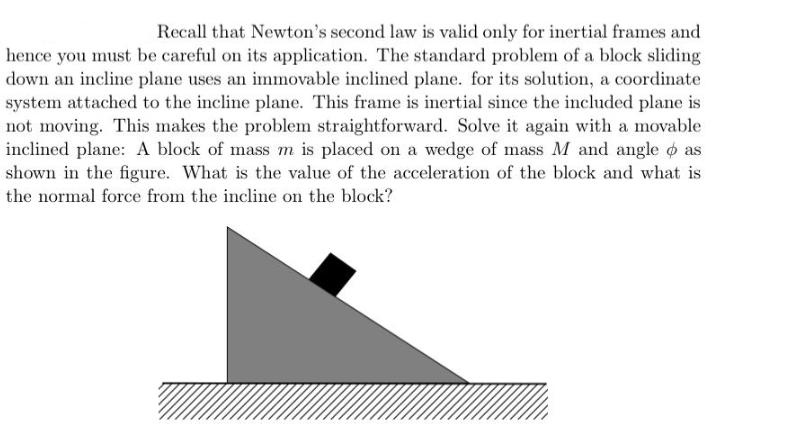 Recall that Newton's second law is valid only for inertial frames and hence you must be careful on its