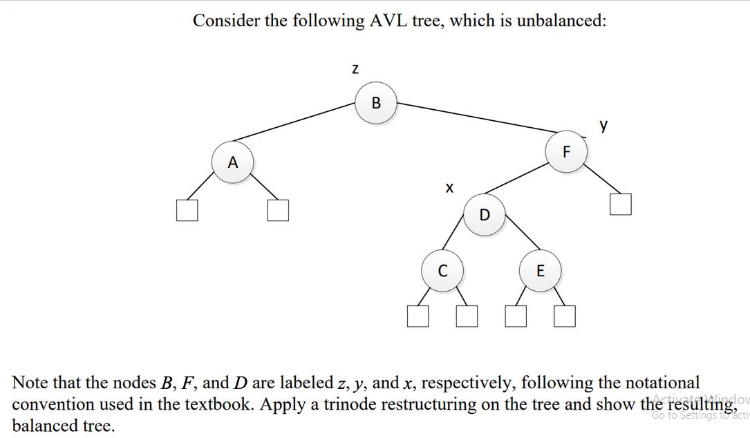 [Solved] Consider the following AVL tree, which is | SolutionInn