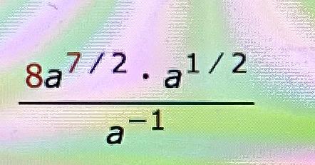 8a7/2.a1/2 a-1