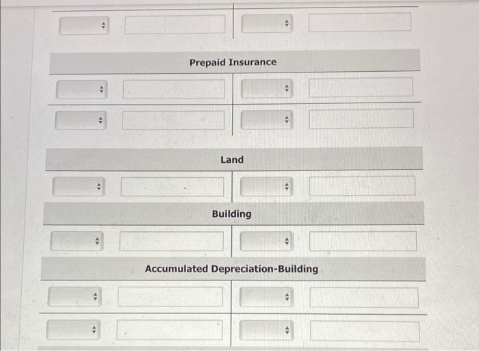 Prepaid Insurance Land Building Accumulated Depreciation-Building