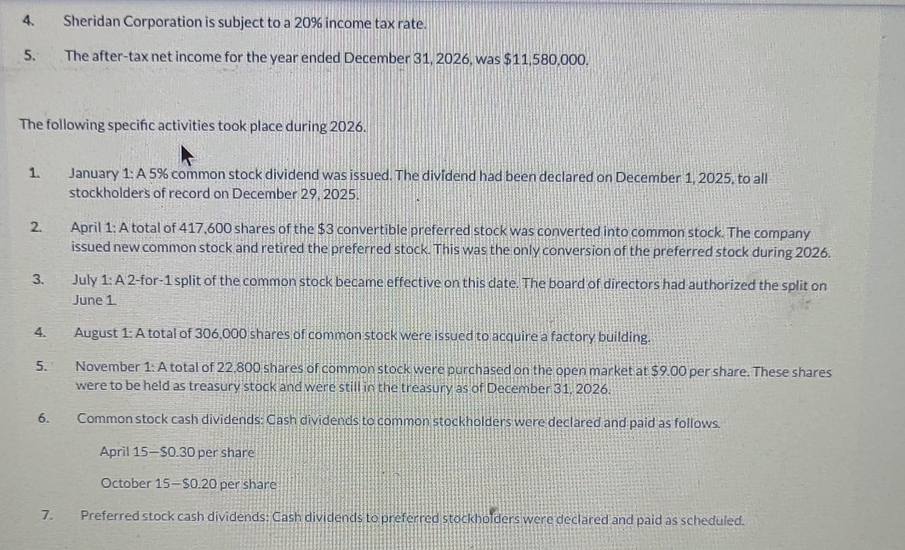 assignment of determining the basic and diluted earnings per share values for
