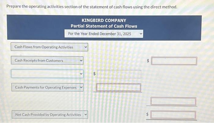 information. Service revenue $848,000 Operating expenses (excluding depreciation) $626,000 Depreciation expense 60,000