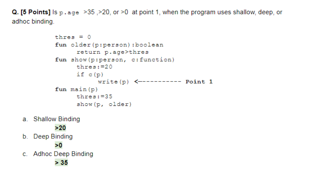 Q. [5 Points] Is p.age >35,>20, or >0 at point 1, when