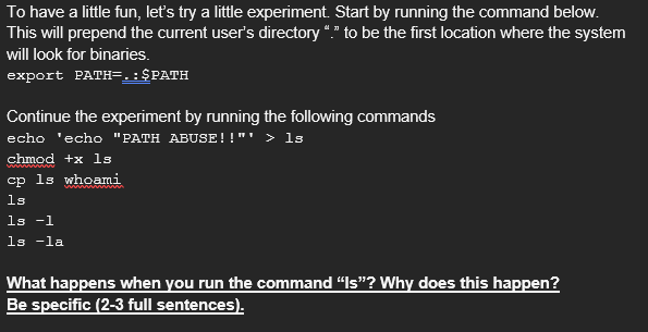 To have a little fun, let's try a little experiment. Start by running the command below. This will prepend