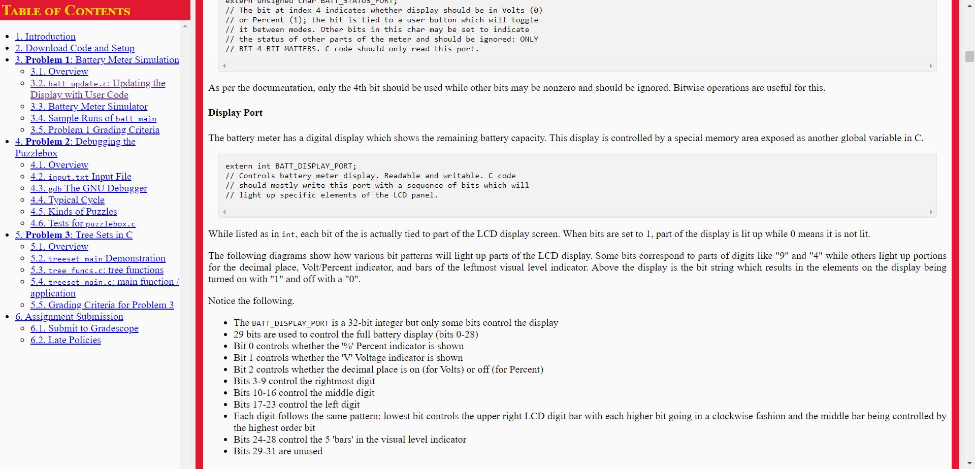 TABLE OF CONTENTS  1. Introduction 2. Download Code and Setup 3. Problem 1: Battery Meter Simulation o 3.1.