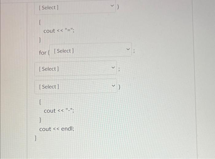 } [Select] { cout < < 