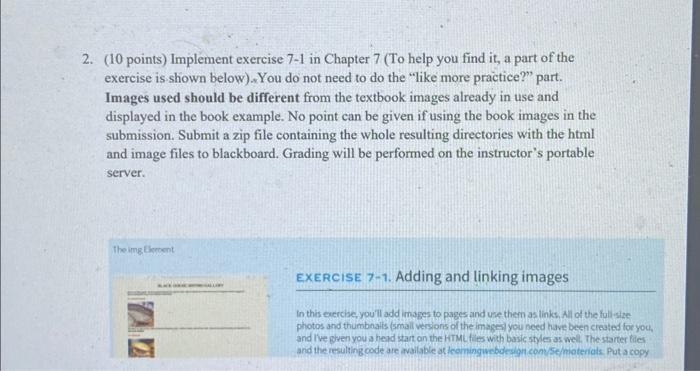 2. (10 points) Implement exercise 7-1 in Chapter 7 (To help you find it, a part of the exercise is shown