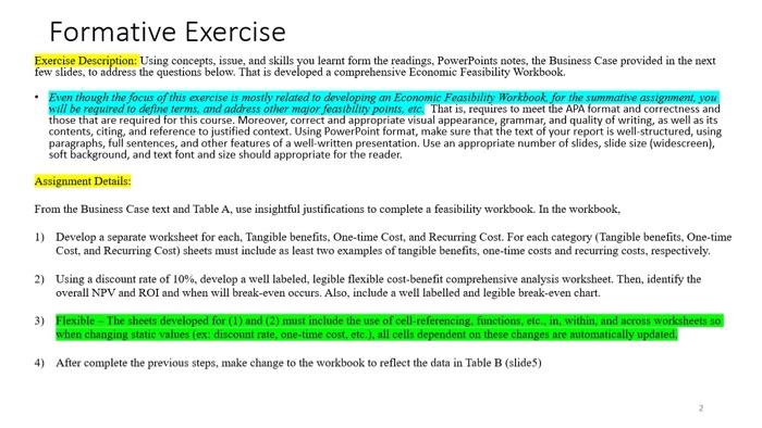 Formative Exercise Exercise Description: Using concepts, issue, and skills you learnt form the readings,