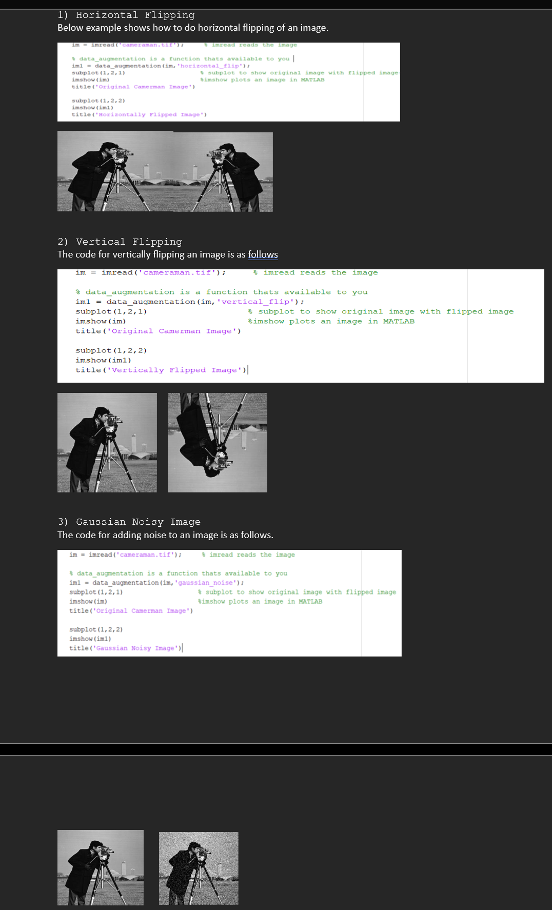 1) Horizontal Flipping Below example shows how to do horizontal flipping of an image. im