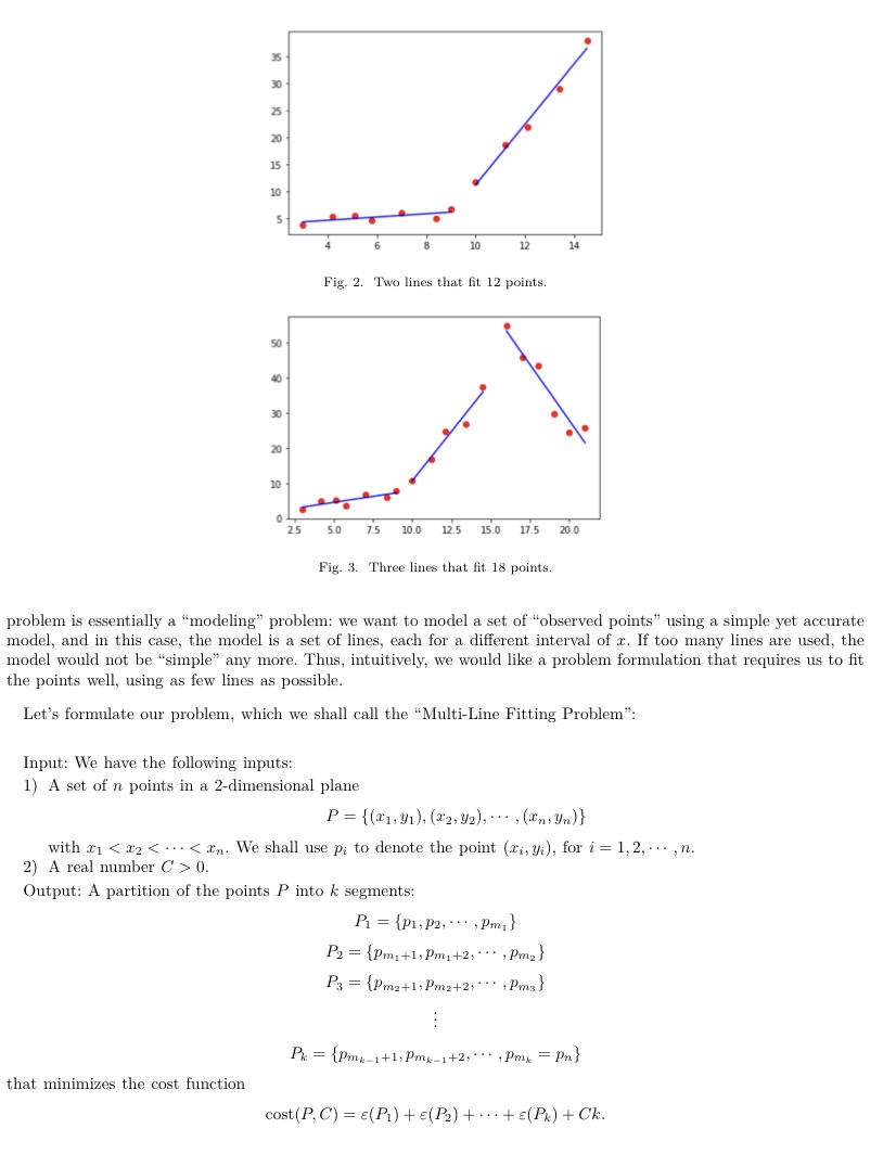 35 30 25 that minimizes the cost function 20 15 10 5 50 40 30 20 10 2.5 4 6 Fig. 2. Two lines that fit 12