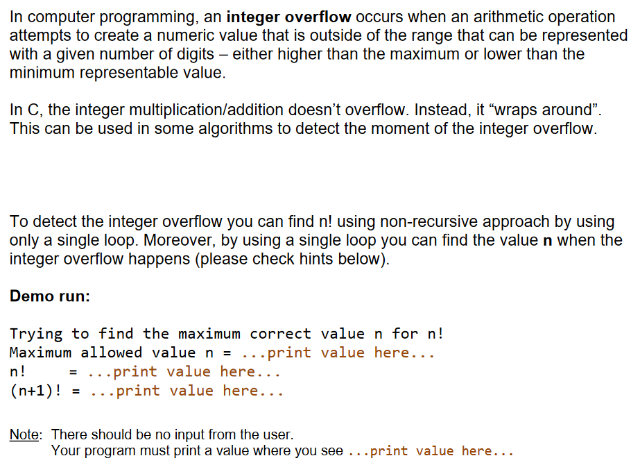In computer programming, an integer overflow occurs when an arithmetic operation attempts to create a numeric