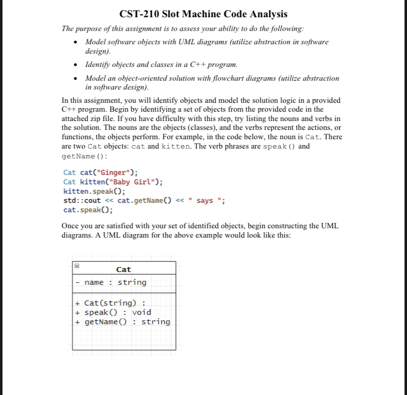 CST-210 Slot Machine Code Analysis The purpose of this assignment is to assess your ability to do the
