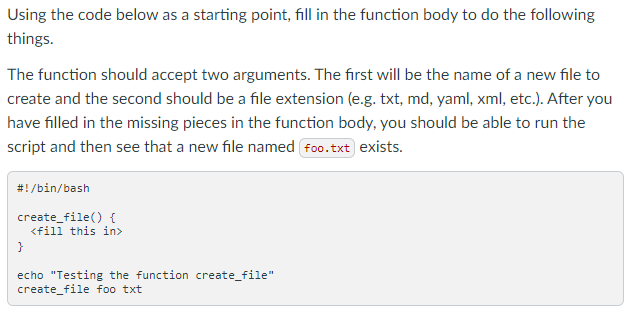 Using the code below as a starting point, fill in the function body to do the following things. The function