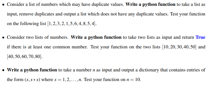Consider a list of numbers which may have duplicate values. Write a python function to take a list as input,