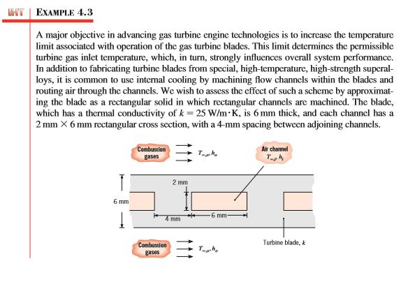 WHT EXAMPLE 4.3 A major objective in advancing gas turbine engine technologies is to increase the temperature limit asso