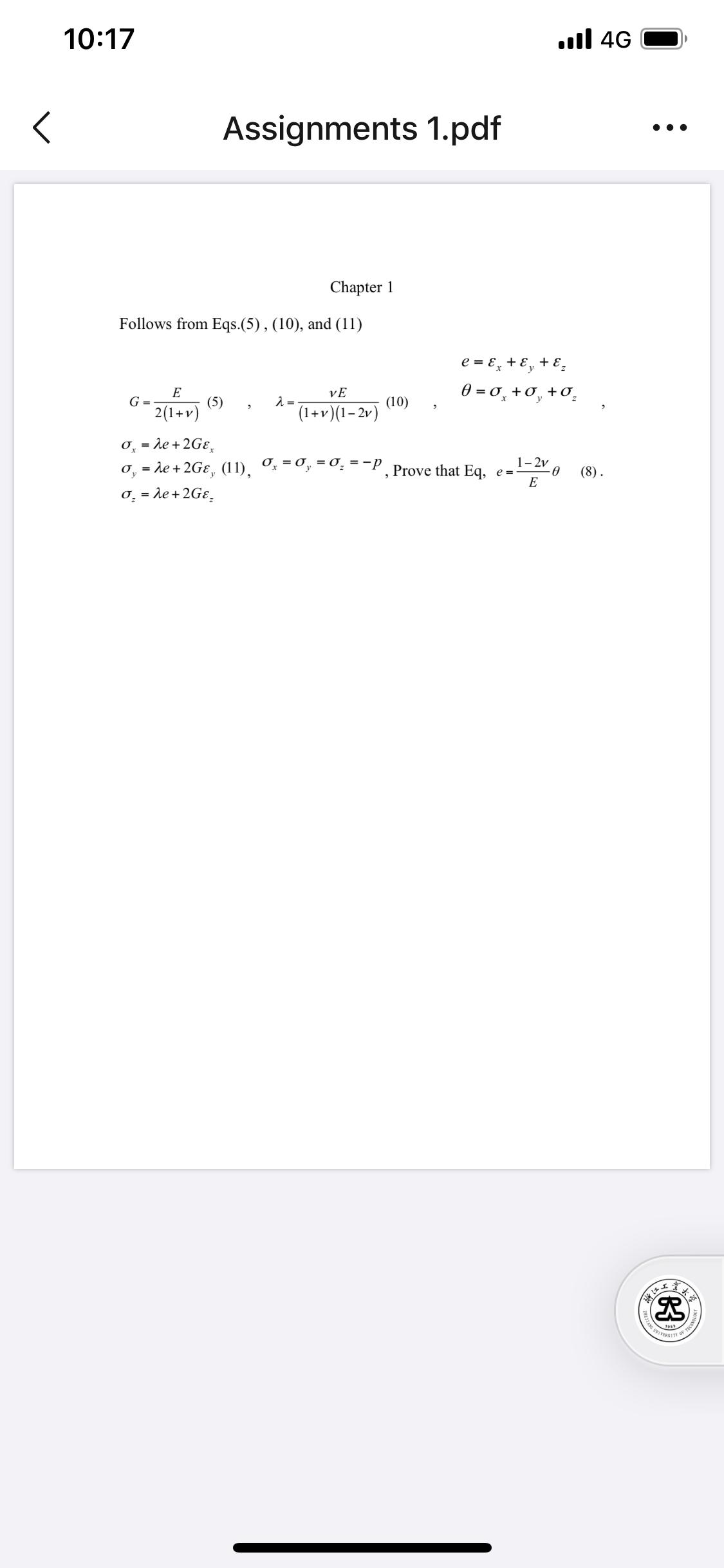 10:17 ull 4G Assignments 1.pdf Chapter 1 Follows from Eqs.(5), (10), and (11) e = E, + E, + E, 0 = 0, +0, +0¸ vE G (5) 