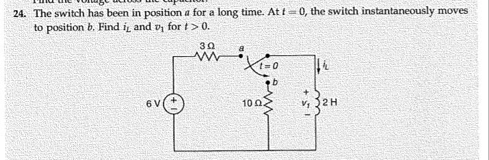 24. The switch has been in position a for a long time.