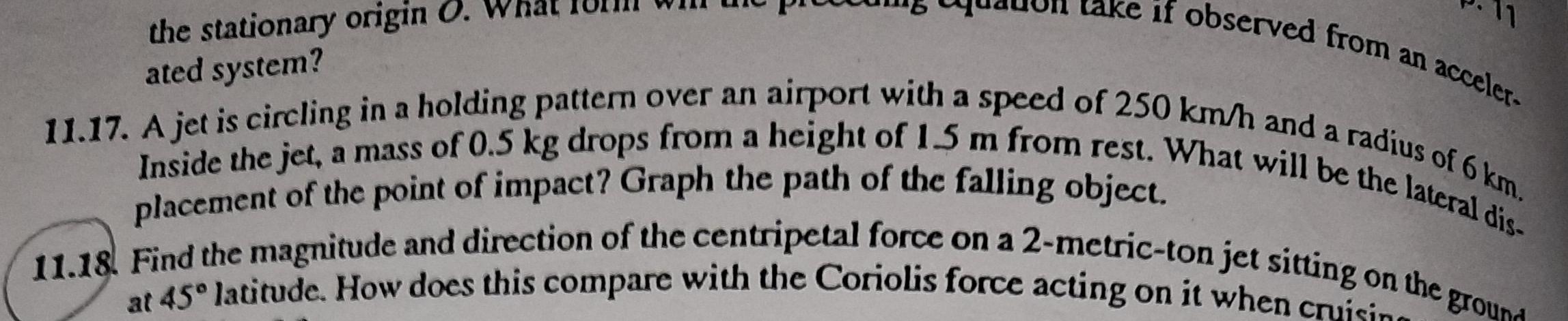 the stationary origin . ated system? 11 if observed from an acceler-